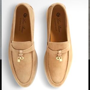 Loro Piana NWOT Summer Charms Walk Loafer sandstone suede